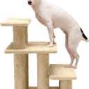 Furhaven Steady Paws Multi-Step Pet Stairs for High Beds & Sofas - Cream, 3-Step