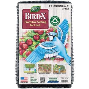 Dalen Bird-X Protective Mesh Netting for Fruit Trees, Berries, Vegetables - 7 ft x 20 ft, Black Garden Netting, 5/8-inch Mesh - Helps Deter Birds & Garden Pests, Made of Weather-Resistant Plastic