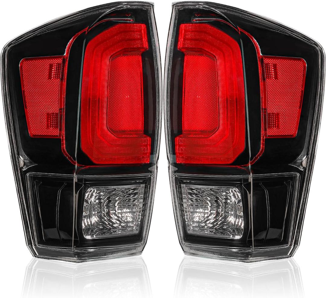 Rear Brake Tail Light Assembly Compatible with 2016-2023 Tacoma Tail Lamps 2016 2017 2018 2019 2020 2021 2022 2023 Tacoma Taillights OE Replacement, Passenger and Driver Side