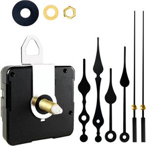 AIRUIFU Clock Mechanism Replacement, Quartz Clock Movement Mechanism Replacement Battery Operated DIY Repair Parts Replacement Shaft Lengths 22mm (55/64inch)