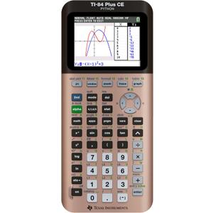 Texas Instruments TI-84 Plus CE Color Graphing Calculator, Rose Gold (Metallic)