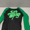 St. Patrick's Day Shirts for Women Raglan Long Sleeve Lucky Shamrock Graphic Irish Shirts Spring Casual Tops (Large, Cjx03bk)