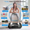 AoraPulse Vibration Plate Exercise Machine, Vibration Plate for Lymphatic Drainage Weight Loss, 400 Lbs Capacity Full Body Workout Vibrate Fitness Platform for Home Women Men