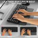 Wireless Keyboard and Mouse Combo with Wrist Rest, 2.4G Full-Sized Keyboard and Mouse Cordless, 3 DPI Adjustable Silent Mouse, Dual-System Keyboard for Computer/Laptop/Windows/Mac (Black)