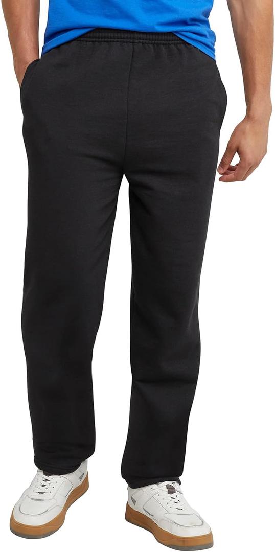 Hanes, EcoSmart Fleece Sweats for Men, Open Bottom Sweatpants, 30.5", XL
