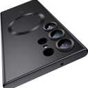 Matte for Samsung Galaxy S23 Ultra Case, Compatible with MagSafe, Slim Thin Magnetic Cover with Built-in Camera Lens Protector Shockproof Phone Shell, Black