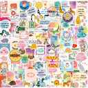 218Pcs Motivational Stickers for Kids, Positive Affirmation Stickers Cute Animal Scrapbook Sticker for Adult Inspirational Encouraging Mental Health Sticker Decals for Water Bottle Journal(quote217)