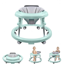 Baby Walker with Wheels, Activity Center with Mute Wheels Anti-Rollover, 5-Position Height Adjustable Foldable Baby Walker for Boys and Girls from 6-18 Months with Footrest…