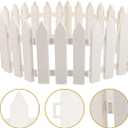 4 Pcs Christmas Tree Fence White Plastic pcket Fence for Christmas Tree Wedding Party Decoration Holiday Office Home Wedding Party Decor (100 cm in Total)