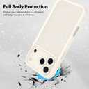 MZELQ for iPhone 17 Pro Case 2025 Case, Silicone Rose Floral Flower Cute Pattern, Camera Protection Soft Slim Shockproof for Girls Women -White