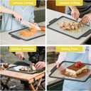 Tempered Glass Cutting Boards for Kitchen Counter, Dishwasher-Safe & Shatterproof with Non-Slip Edge, Housewarming Gifts, 15 * 10 Inch Small Size Clear Cutting Board