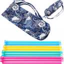 Blue Paisley Drawstring Mahjong Rack Bag for Mahjong Game Storage Mah Jong Tile Bags for Tiles and Pushers Rack Storage Carrying Bags Gifts Accessories, Bag Only