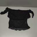 FEMLE Women Glitter Sheer Foldover Tube Tops Sparkly Off The Shoulder Mesh Ruched Puff Sleeve Strapless Top Concert Outfit Black