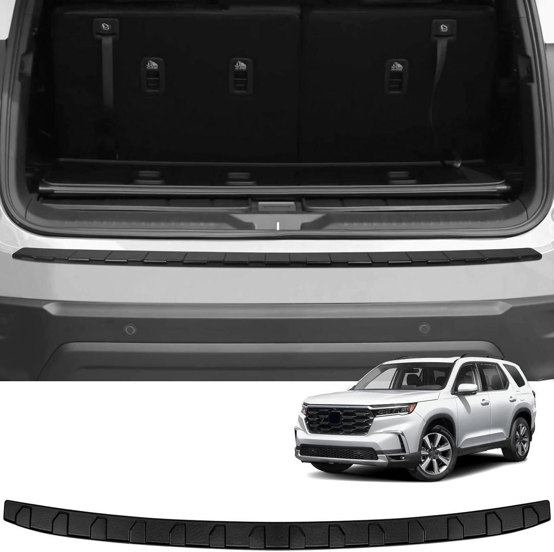 YOJOJOCO Rear Bumper Protector Compatible with Honda Pilot 2023 2024 2025 2026 Accessories Matte Black ABS Material Rear Bumper Guard Trunk Sill Protector