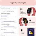 Fitbit Versa 4 Fitness Smartwatch with Daily Readiness, GPS, 24/7 Heart Rate, 40+ Exercise Modes, Sleep Tracking and more, Pink Sand/Copper Rose, One Size (S & L Bands Included)