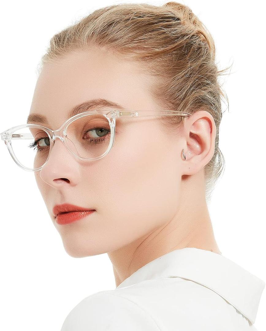 MARE AZZURO Clear Reading Glasses Women Fashion Round Readers 0 1.0 1.25 1.5 1.75 2.0 2.25 2.5 2.75 3.0 3.5 4.0 5.0 6.0
