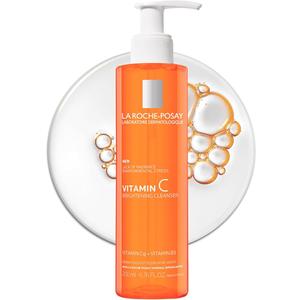La RochePosay Vitamin C Brightening Face Wash, Gentle Foaming Facial Cleanser with Vitamin Cg and Vitamin B3 to Brighten and Even Skin Tone, Vitamin C Face Wash that Cleanses Dirt & Makeup, 200ml