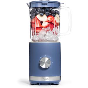 COOK WITH COLOR 300 Watt Blender: Powerful 2-Speed Control with Pulse, 4-Tip Stainless Steel Blades, 25oz (750ml) Jar, and Skid-Resistant Feet, Navy