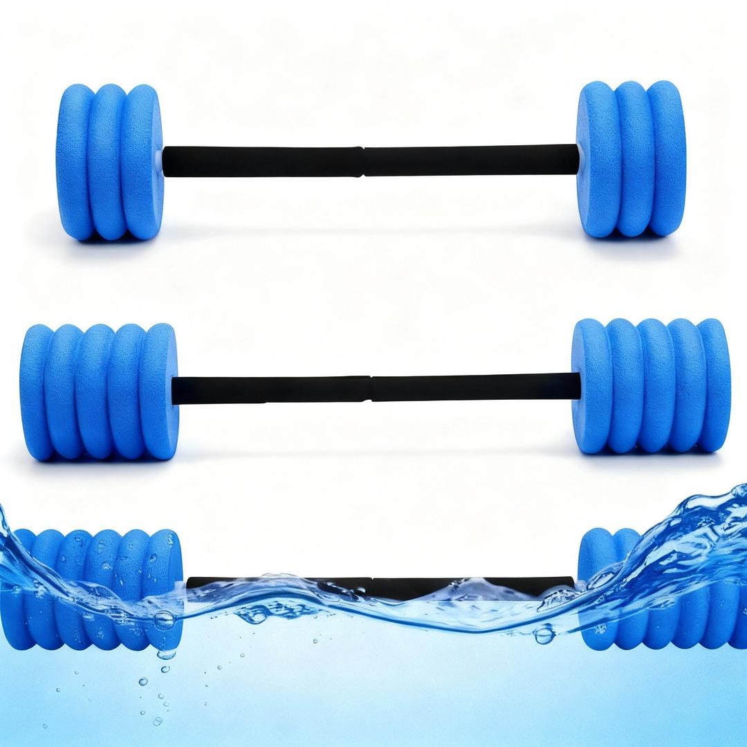 Soulchen 3 Pack Swim Barbells Long Aquatic Exercise Dumbbells Eva Foam Water Weights Dumbbell Pool Exercise Equipment For Adults For Pool Strength Training Workouts Loss(Sapphire Blue)