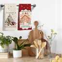 Christmas Gingerbread Man Kitchen Towels - Gingerbread House Kitchen Towels Set of 2,Gingerbreads House Dish Towel for Kitchen Bathroom Indoor Home Decor 16x24 Inch (Color-01)