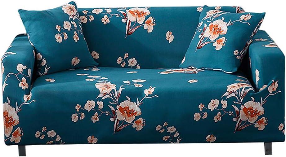 HOOBUY Printed Sofa Cover Stretch Couch Covers Sofa Slipcovers for 2 Cushion Couch and Loveseat with Two Free Pillow Case 11#(2 Seater/Loveseat)