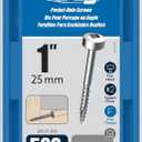 Kreg Zinc Pocket-Hole Screws - SPS-F1-500 - 1-Inch - Fine Thread - Pan Head - Indoor - 500 Count