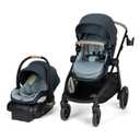 Maxi-Cosi Zelia Pro 5-in-1 Travel System with Mico Pro Infant Car Seat, Baby Stroller Combo, Reversible Seat, Large Wheels, Adjustable Handle, Newborn to Toddler, Lightweight, Seascape, Manufactured Date 11/25/2025