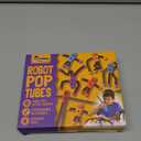 nutty toys Sensory Robot Toys 4pk - Top Pop Tubes Fidget 2026 for ADHD & Autism Ages 3 4 5 6 7 8 9 10 11 12, Best Kids Travel Idea, Unique Easter & Valentines Day Toddler, Tween, Girl & Boy Gifts