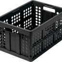 Clax Crate | Folding Box | bBasket | 48 qt (12 gal) | Black