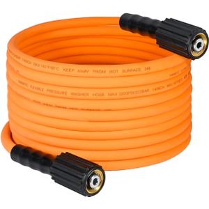 YAMATIC Pressure Washer Hose 25 FT 1/4", Wear & Kink Resistant 3200 PSI Power Washer Hose with Brass M22 Thread, Universal Flexible Pressure Wash Hose Replacement for Uberflex Flexzilla Ryobi