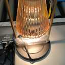 Candle Warmer Lamp for Jar Candles, Mothers Day Gifts for Mom, Vintage Electric Candle Melter House Warming Gifts Home Bedroom Decor, Dimmable Melt Warmer for Scented Wax with 2 Bulbs (1 Pack, Amber & Gold & Metal)