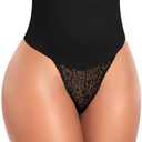 Werena Tummy Control Thong Shapewear for Women High Waist Body Shaper Panties Girdle Lace Shaping Underwear Size Medium
