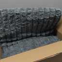 Cute Dog Bed for Small & Medium Dogs - Calming Orthopedic Rectangle Dog Bed with Reversible Cushion and Removable Cover, Washable Soft Pet Kennel Bed with Handle, 30x24x4Inches, Warm Grey