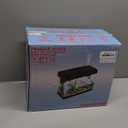 Fish Tank 2.4 Gallon Aquarium with Heater, 3-in-1 Silent Pump with Filteration & Oxygenation & Circulation, 7-Color Timer Cycle Light, Temperature Display, Humidifier, HD Glass Fish Bowl