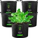 VIVOSUN 5-Pack 30 Gallons Grow Bags, Heavy Duty Thickened Nonwoven Fabric Pots with Handles (Black)