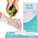 Eco Gloves Plant-Based Compostable Eco-friendly Gloves for Food Prep & Cleaning (Small (Pack of 100))