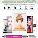 Stylus Pen for iPhone, Universal Capacitive Stylist Pens for Touch Screens with Magnetic Cap, Kids Stylus Pens Pencil for Ipad iPhone Mini Pro Air Chromebook Kindle Samsung - Pink