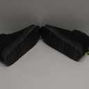 OOW Ankle Platform Boots for Women Genuine Suede Short Winter Snow Boot with Cozy Lined (11 Wide, Black)