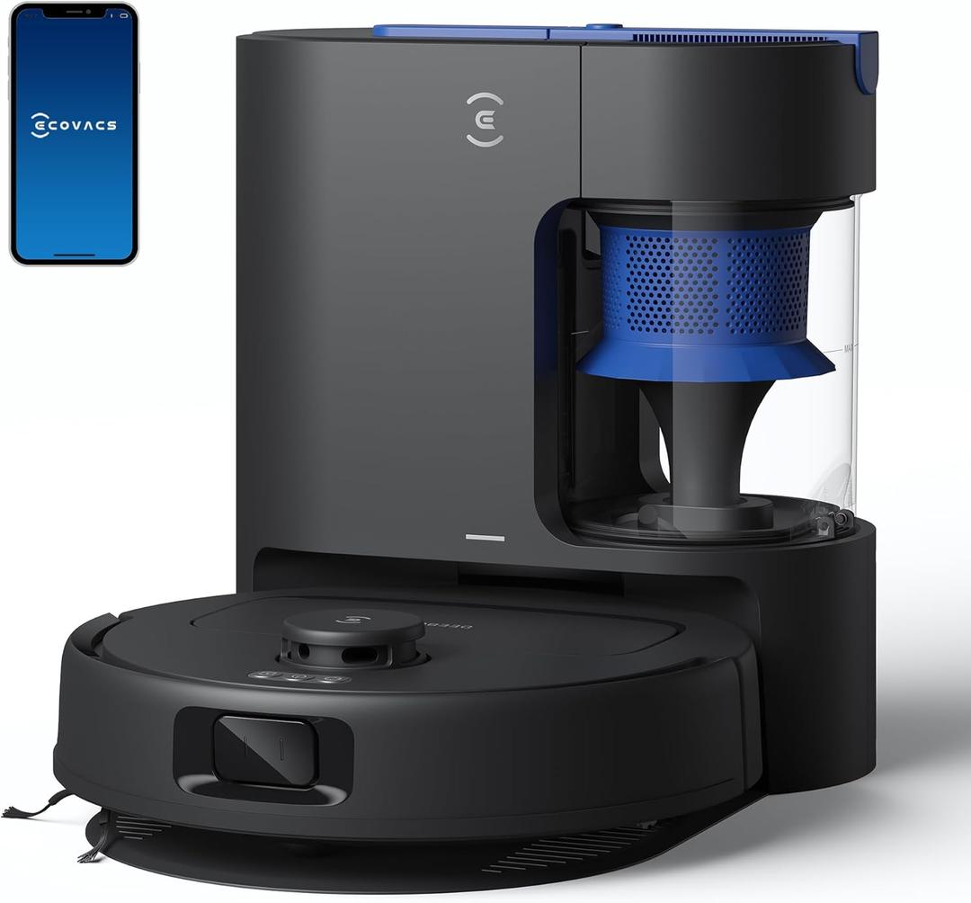 ECOVACS DEEBOT N20e Plus Robot Vacuum and Mop, 10000Pa Suction, Self-Emptying Bagless Base, Tangle-Free for Pet Hair, Smart Mapping, 300 Min Runtime, Alexa, Hardwood/Carpet/Tile