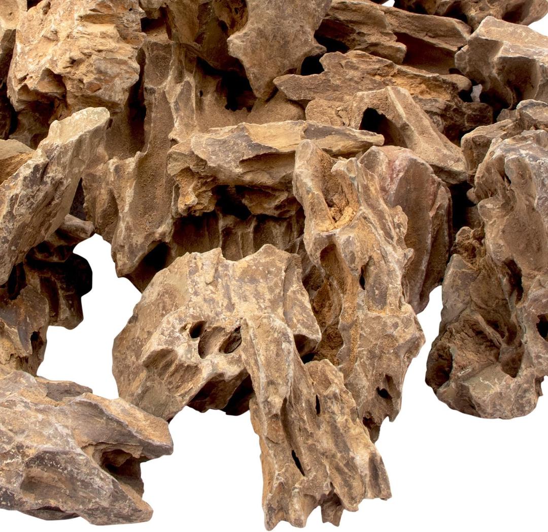 BLQH 18.1 Pounds Natural Dragon Stones for Aquascaping Terrariums,Aquarium Dragon Ohko Rock (2.1 to 7.2 inch)