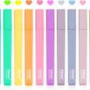 Vitoler 10Pcs Aesthetic Highlighters, Chisel Tip Marker Pens,Assorted Color Candy Highlighters,No Bleed Bible Highlighter,Cute Pastel Highlighter for Journaling Planner Notes School Supplies