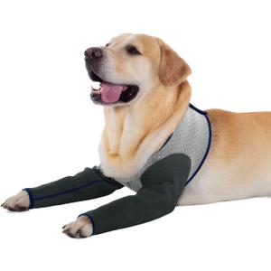 Coodeo Dog Recovery Sleeves, Cone Collar Alternative, Abrasion Resistant Dog Recovery Suit, Washable 2.5mm Thick and Waterproof, Pet Wounds Prevent Licking, Biting (Grey, 2XL)