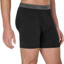 Hanes Men's Stay Dry Pouch Boxer Briefs, Performance Stretch Boxer Brief With Leak Protection, 3-pack (Black, S)