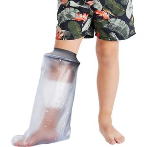 Waterproof Cast Covers for Shower Leg Kids, Watertight Cast Protector for Shower Leg Kids Teens Shower Bag after Foot Ankle Surgery to Keep Bandage Dressing Wound Dry, Reusable