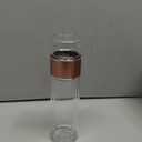 Tea InfuserBottle, 420ml/14oz Double Layer Stainless Steel Leakage Proof Glass Water Bottle Travel Water Separation Tea Bottle Mug Cup for Office Travel Home(rose gold)