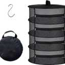 Desy & Feeci 4-Layer Herb Drying Rack - Collapsible Mesh Hanging Dryer Net for Herbs, Flowers, Tea, Fruits, and Vegetables - Includes S-Hook & Storage Bag (24" x 31")