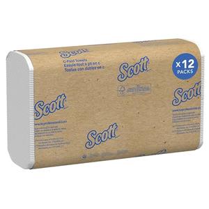 Scott Professional Essential C-Fold Folded Paper Towels, Bulk (01510), Fast-Drying Absorbency Pockets, 13.15"x10.125" Towel, White (200 Sheets/Pack, 12 Packs/Case, 2,400 Sheet Total)