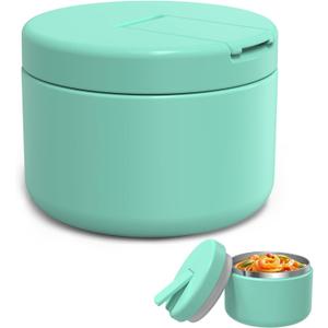 LOHASOK 12oz Food Thermo for Hot Food Insulated Vacuum Soup Jar with Buckle Lid, Stainless Steel Wide Mouth Leak Proof Lunch Container
