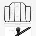 Benlari Black Air Wing Tour Pack Luggage Rack Trunk Top Rack Motorcycle Trunk Rail Rack Compatible for Harley Touring Street Glide Electra Glide Road Glide Road King Ultra Limited 1984-2024