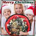 Dunzy 8 Pieces Wreath Container Christmas Wreath Storage Bag Garland Tear Resistant Fabric Round Boxes with Clear Window for Storage for Xmas Holiday Ornament(30307.8 Inch,Red, Green)